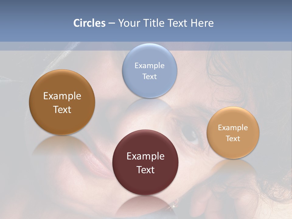 A Woman Is Smiling While Leaning Against A Wall PowerPoint Template