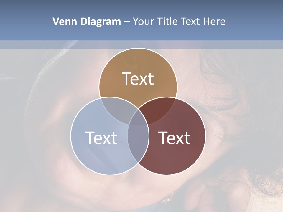 A Woman Is Smiling While Leaning Against A Wall PowerPoint Template