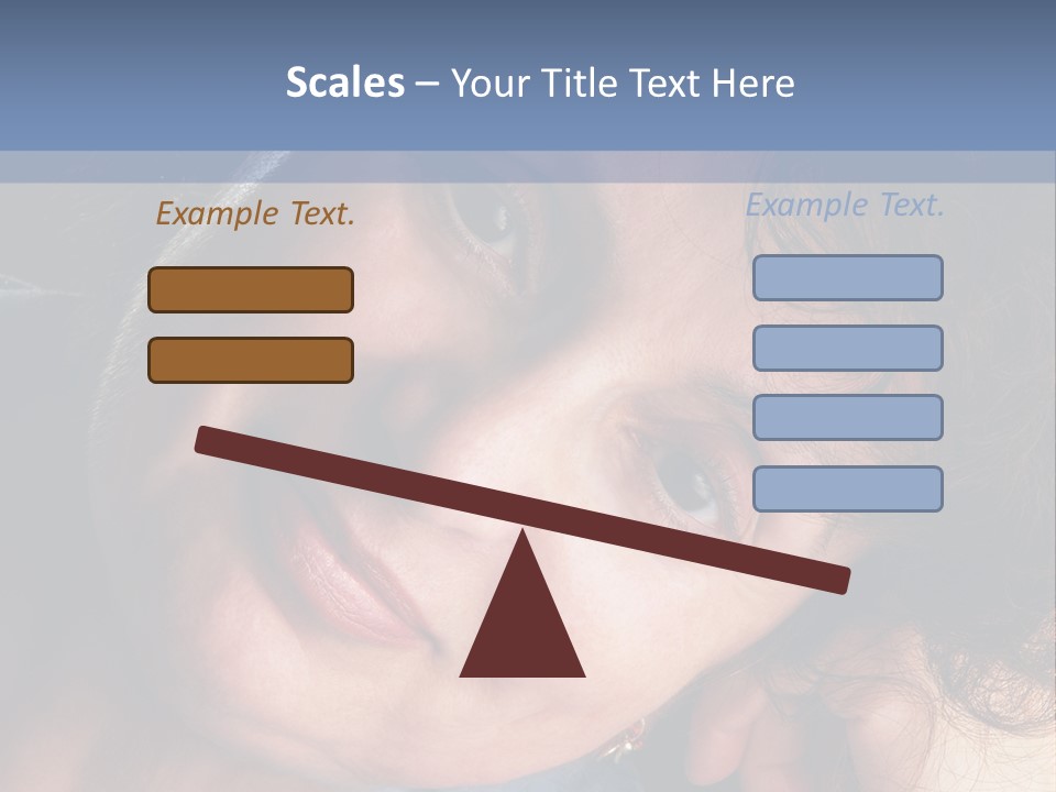 A Woman Is Smiling While Leaning Against A Wall PowerPoint Template