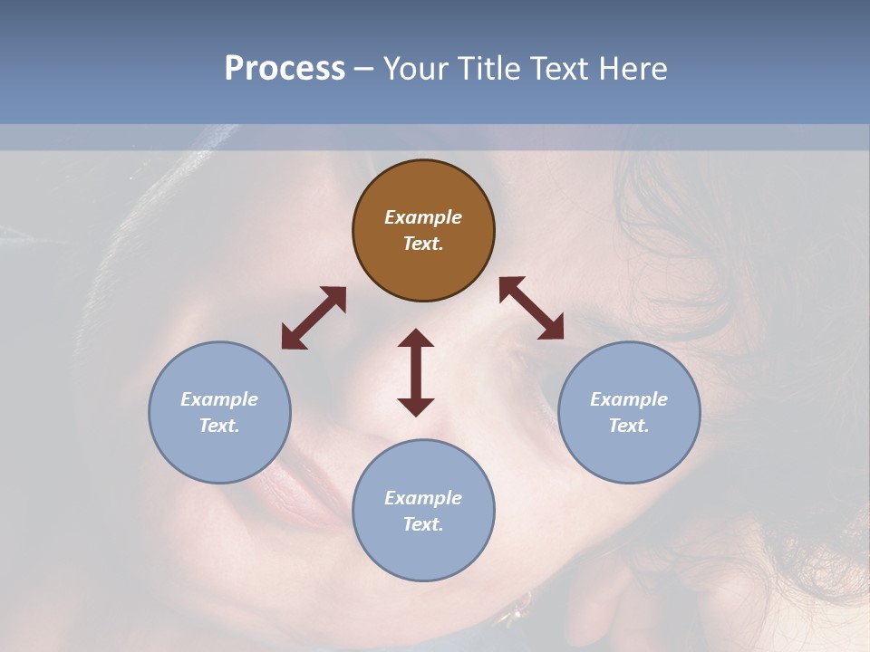 A Woman Is Smiling While Leaning Against A Wall PowerPoint Template