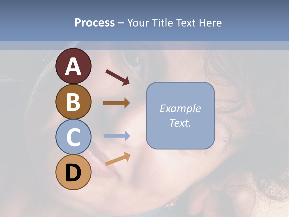 A Woman Is Smiling While Leaning Against A Wall PowerPoint Template