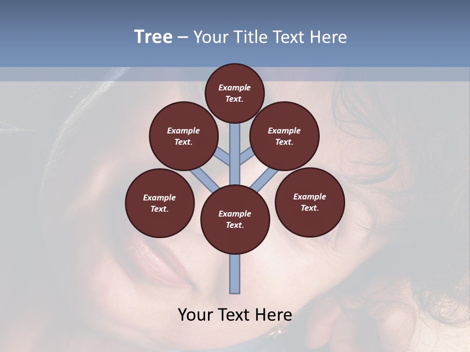 A Woman Is Smiling While Leaning Against A Wall PowerPoint Template