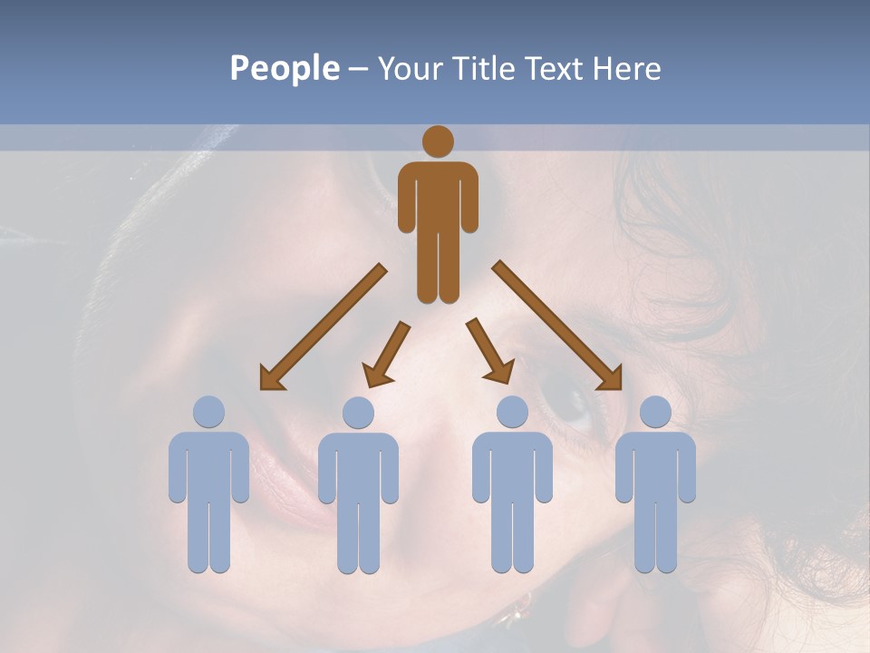 A Woman Is Smiling While Leaning Against A Wall PowerPoint Template