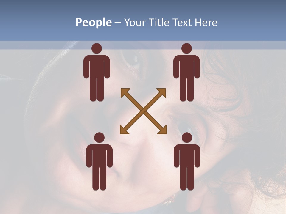 A Woman Is Smiling While Leaning Against A Wall PowerPoint Template