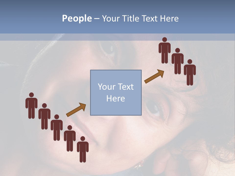 A Woman Is Smiling While Leaning Against A Wall PowerPoint Template