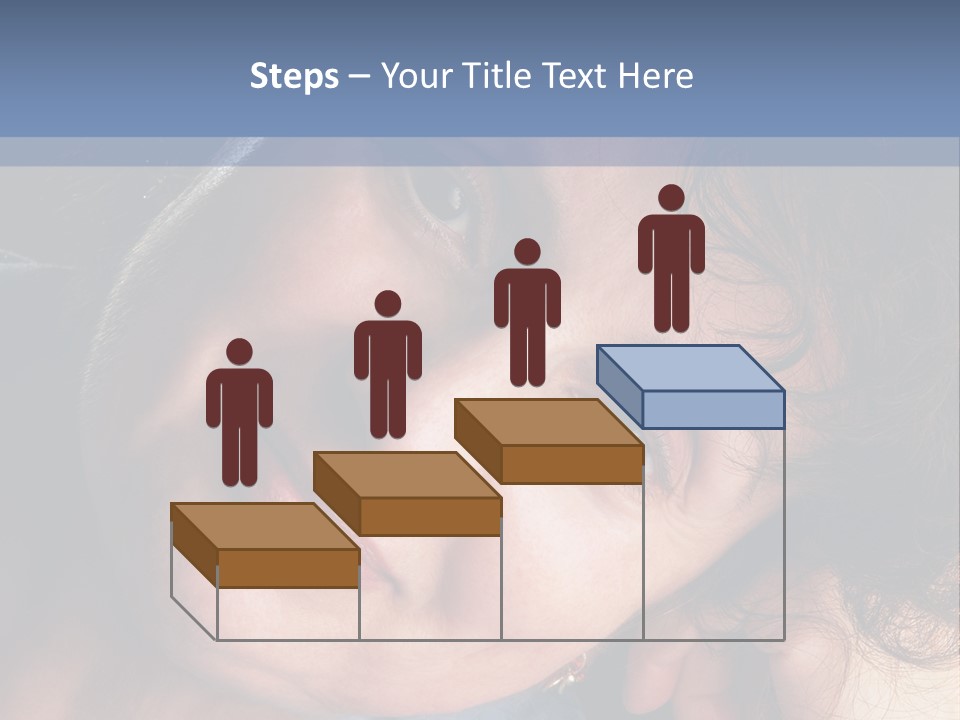 A Woman Is Smiling While Leaning Against A Wall PowerPoint Template