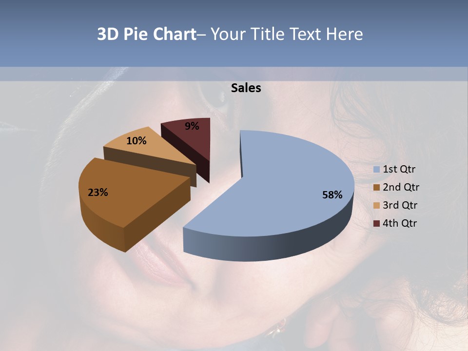 A Woman Is Smiling While Leaning Against A Wall PowerPoint Template