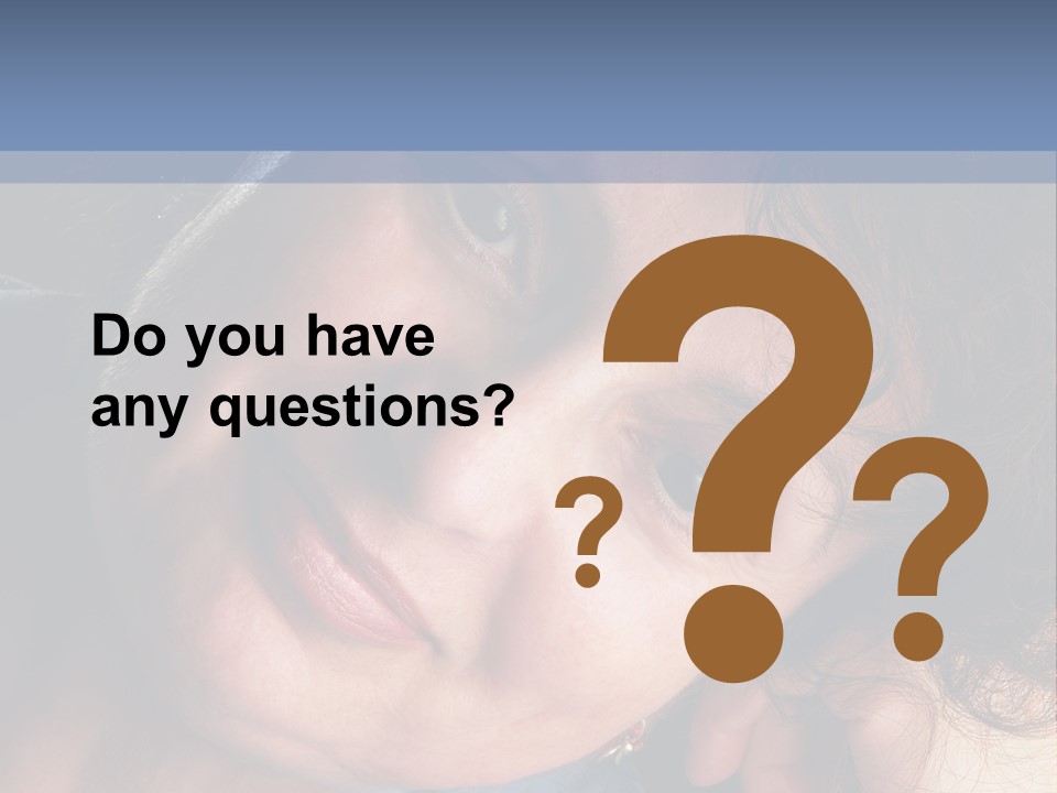 A Woman Is Smiling While Leaning Against A Wall PowerPoint Template