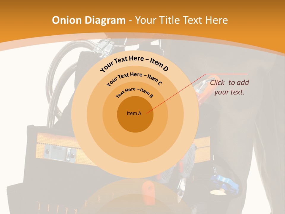 A Man Holding A Tool Belt With Tools In It PowerPoint Template