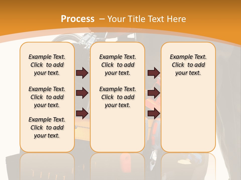 A Man Holding A Tool Belt With Tools In It PowerPoint Template