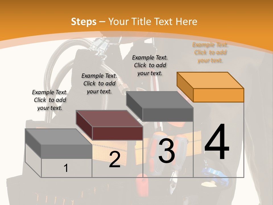 A Man Holding A Tool Belt With Tools In It PowerPoint Template