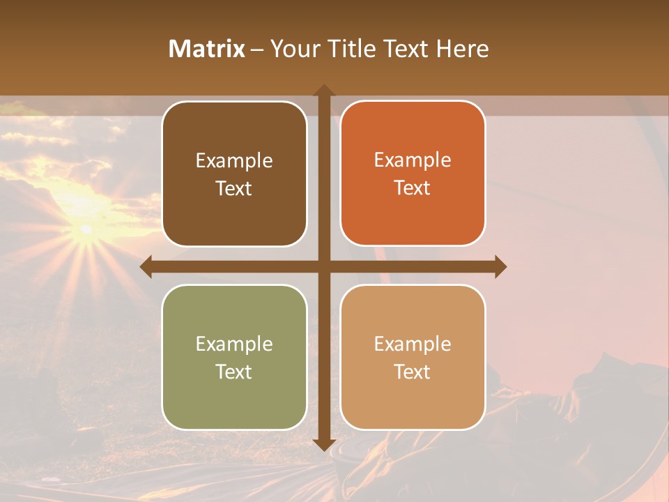 A Tent With The Sun Shining Through It PowerPoint Template