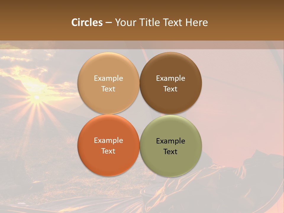 A Tent With The Sun Shining Through It PowerPoint Template