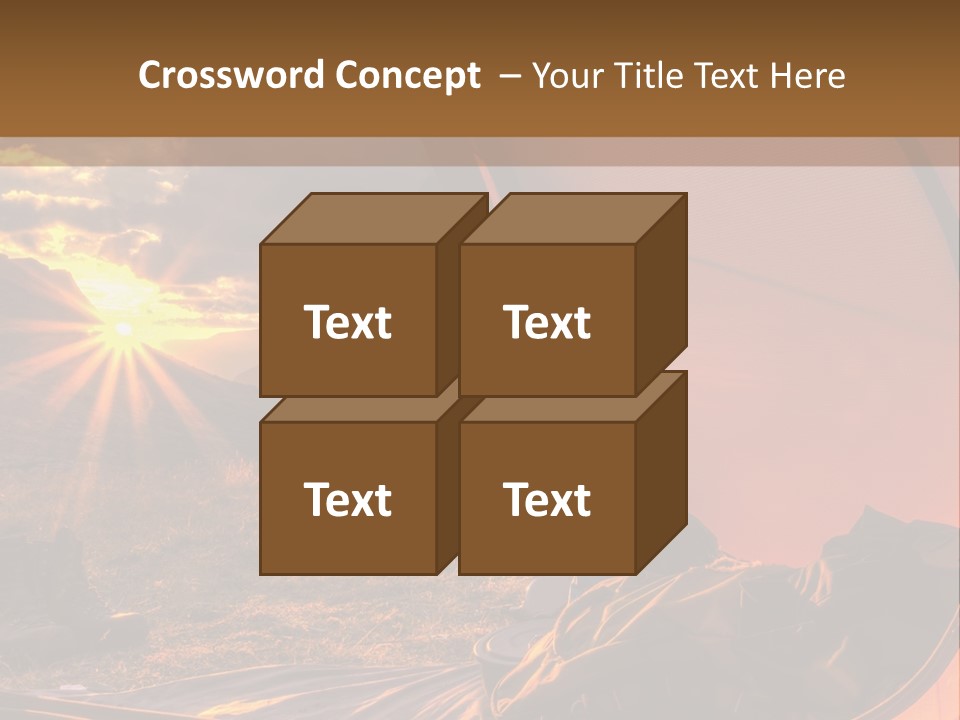 A Tent With The Sun Shining Through It PowerPoint Template