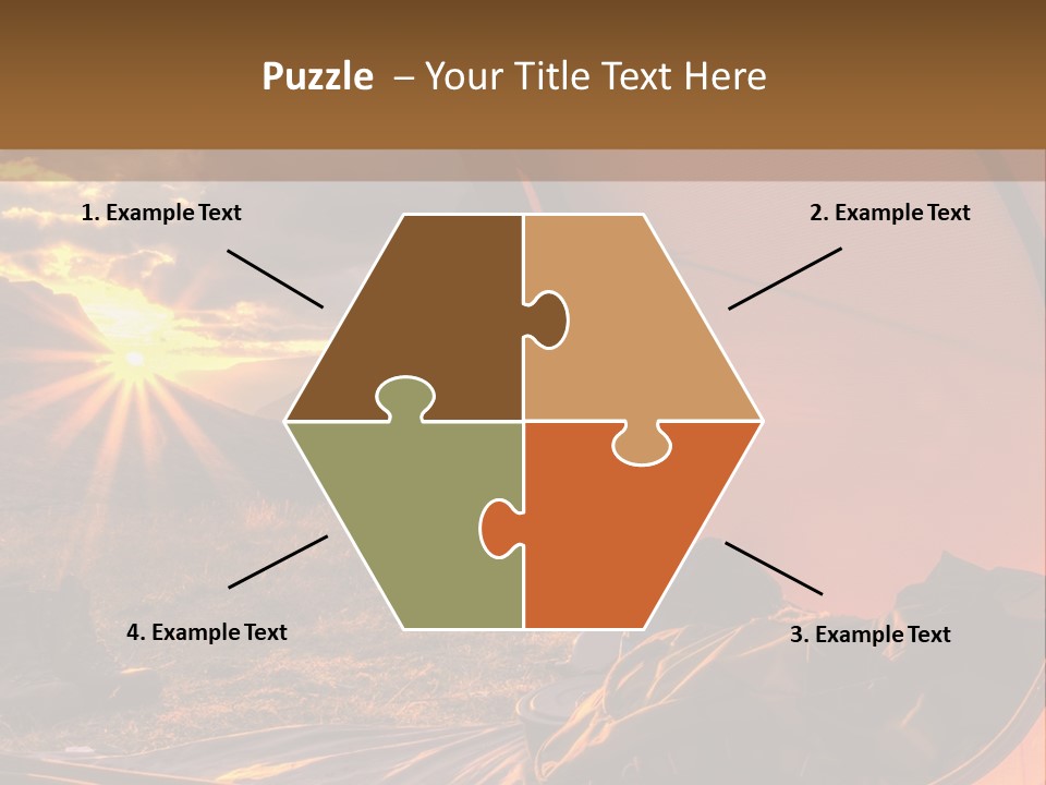 A Tent With The Sun Shining Through It PowerPoint Template