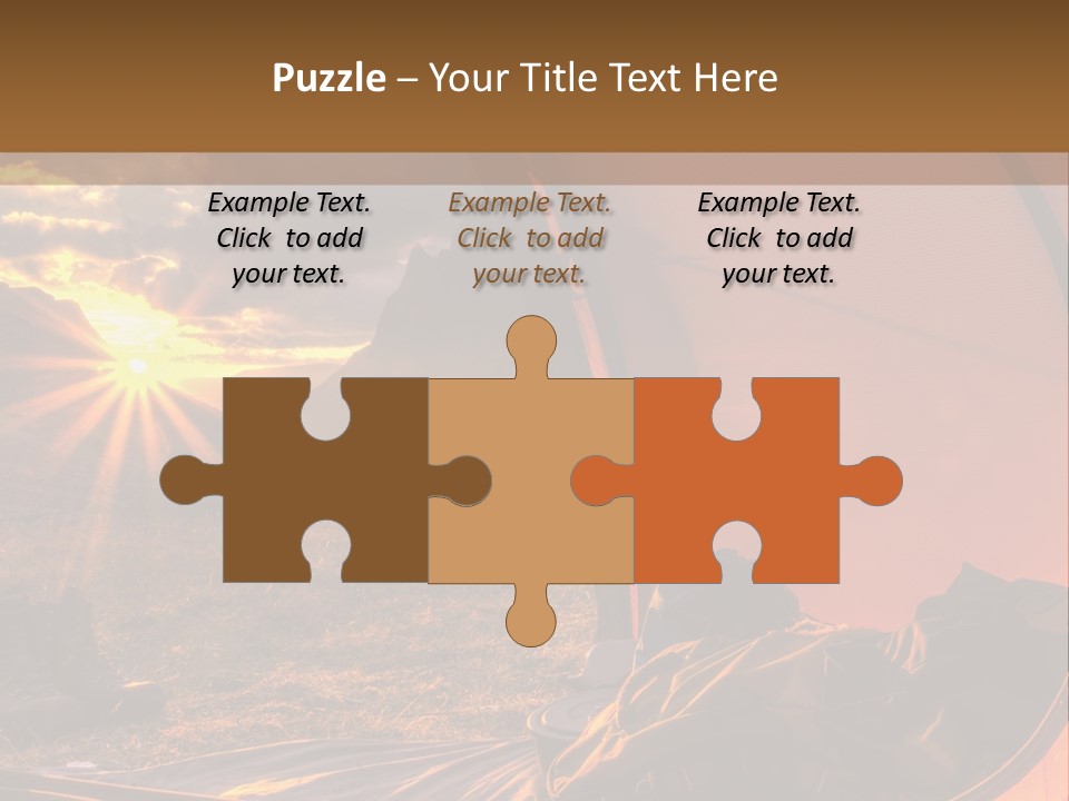 A Tent With The Sun Shining Through It PowerPoint Template