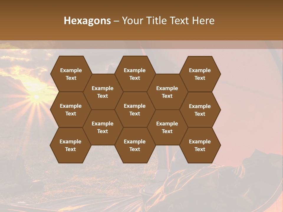 A Tent With The Sun Shining Through It PowerPoint Template
