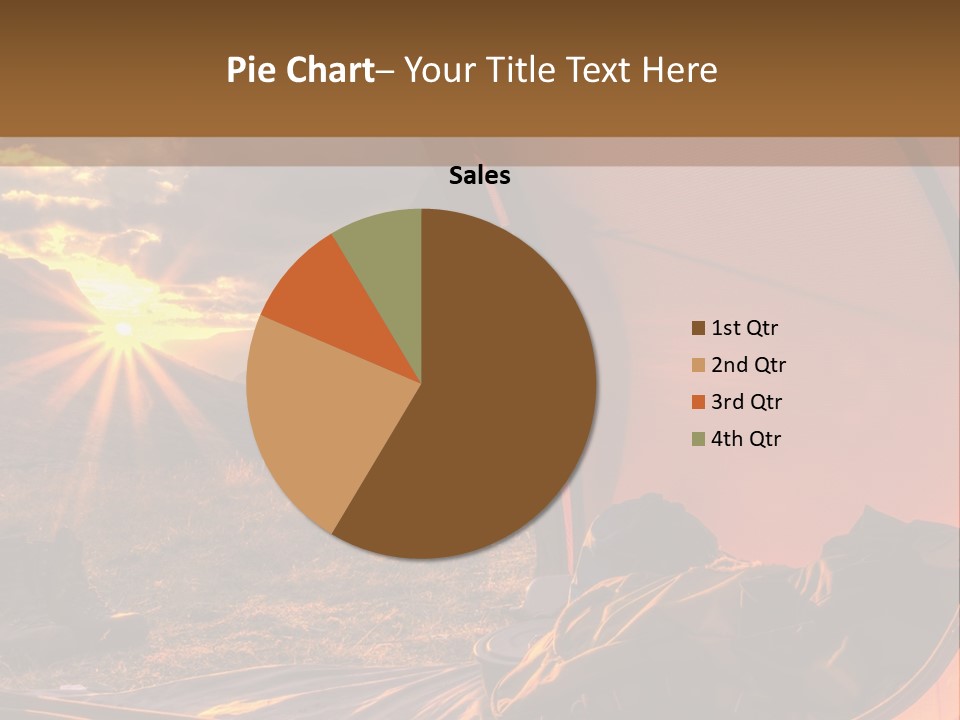 A Tent With The Sun Shining Through It PowerPoint Template