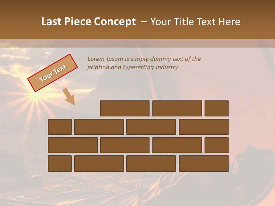 A Tent With The Sun Shining Through It PowerPoint Template