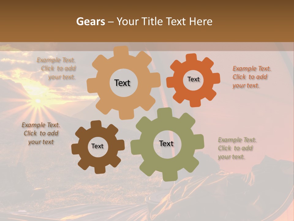 A Tent With The Sun Shining Through It PowerPoint Template