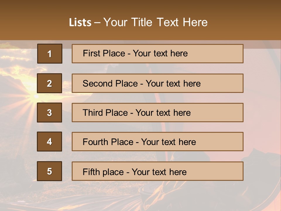 A Tent With The Sun Shining Through It PowerPoint Template