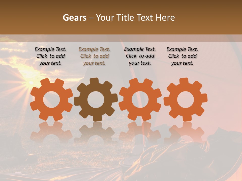 A Tent With The Sun Shining Through It PowerPoint Template