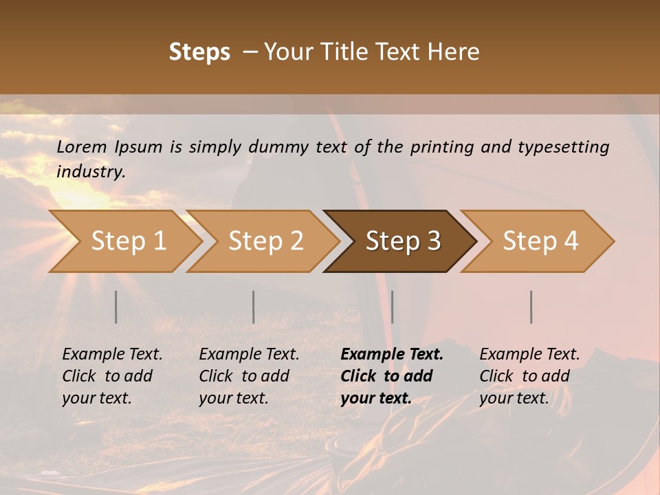 A Tent With The Sun Shining Through It PowerPoint Template