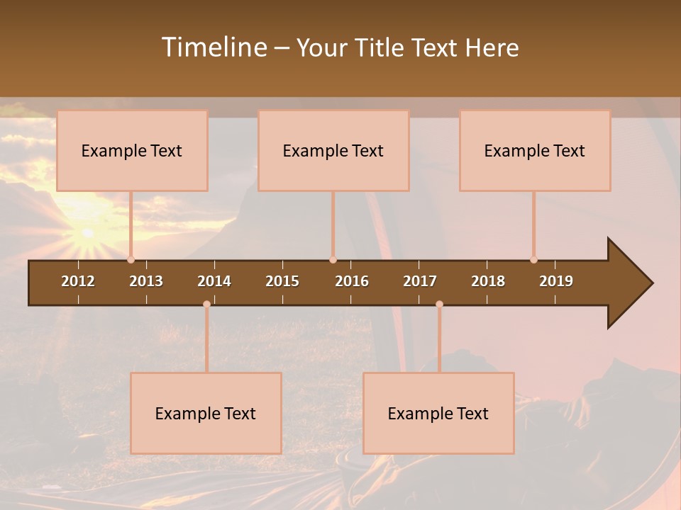 A Tent With The Sun Shining Through It PowerPoint Template