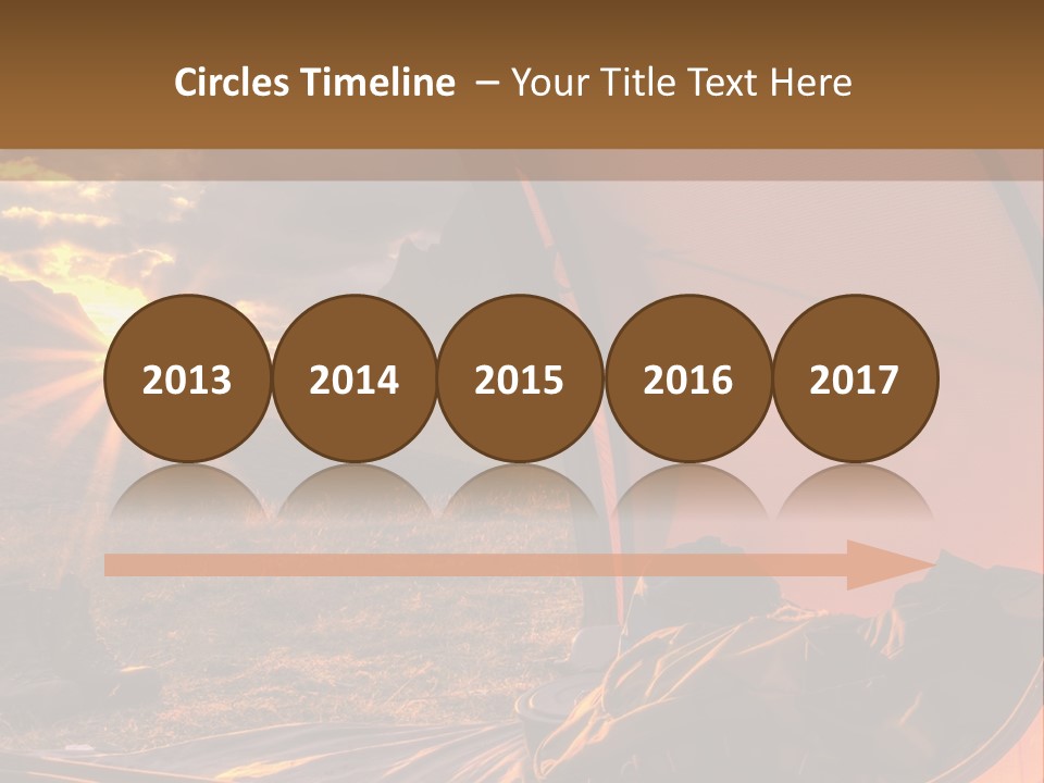 A Tent With The Sun Shining Through It PowerPoint Template