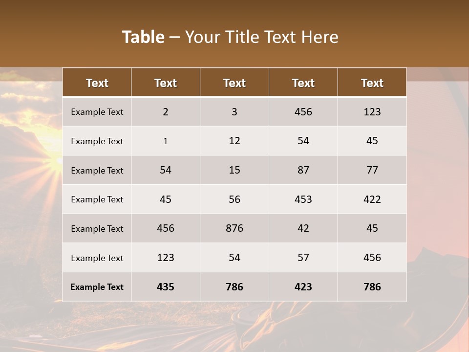 A Tent With The Sun Shining Through It PowerPoint Template