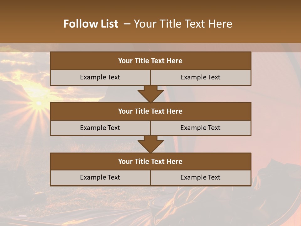 A Tent With The Sun Shining Through It PowerPoint Template