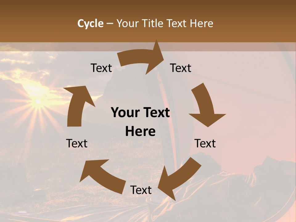 A Tent With The Sun Shining Through It PowerPoint Template