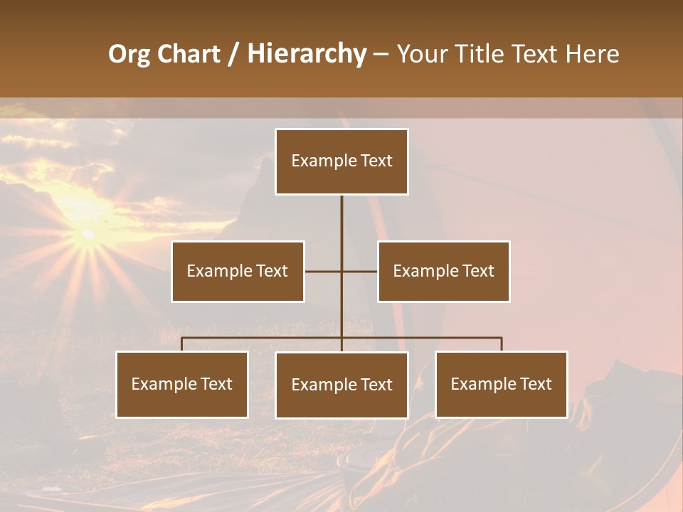A Tent With The Sun Shining Through It PowerPoint Template