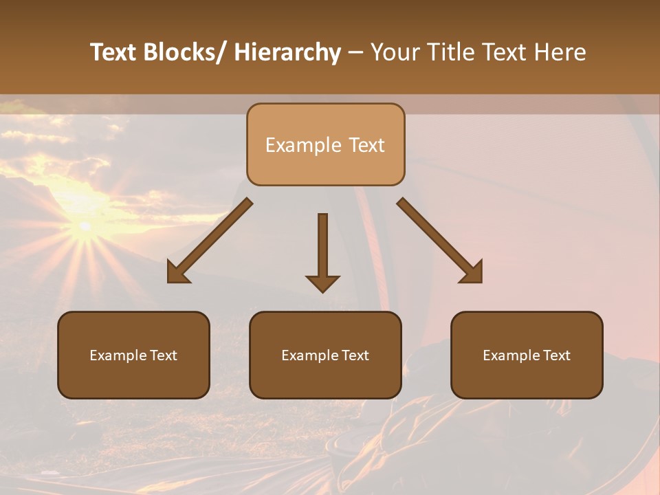 A Tent With The Sun Shining Through It PowerPoint Template