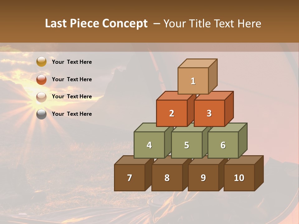 A Tent With The Sun Shining Through It PowerPoint Template