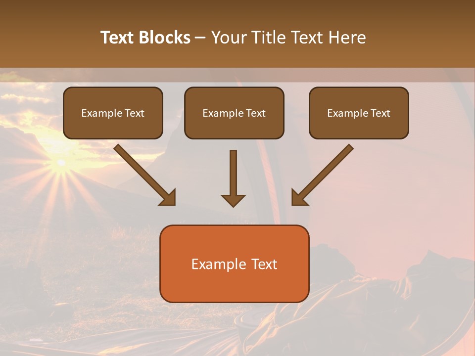 A Tent With The Sun Shining Through It PowerPoint Template