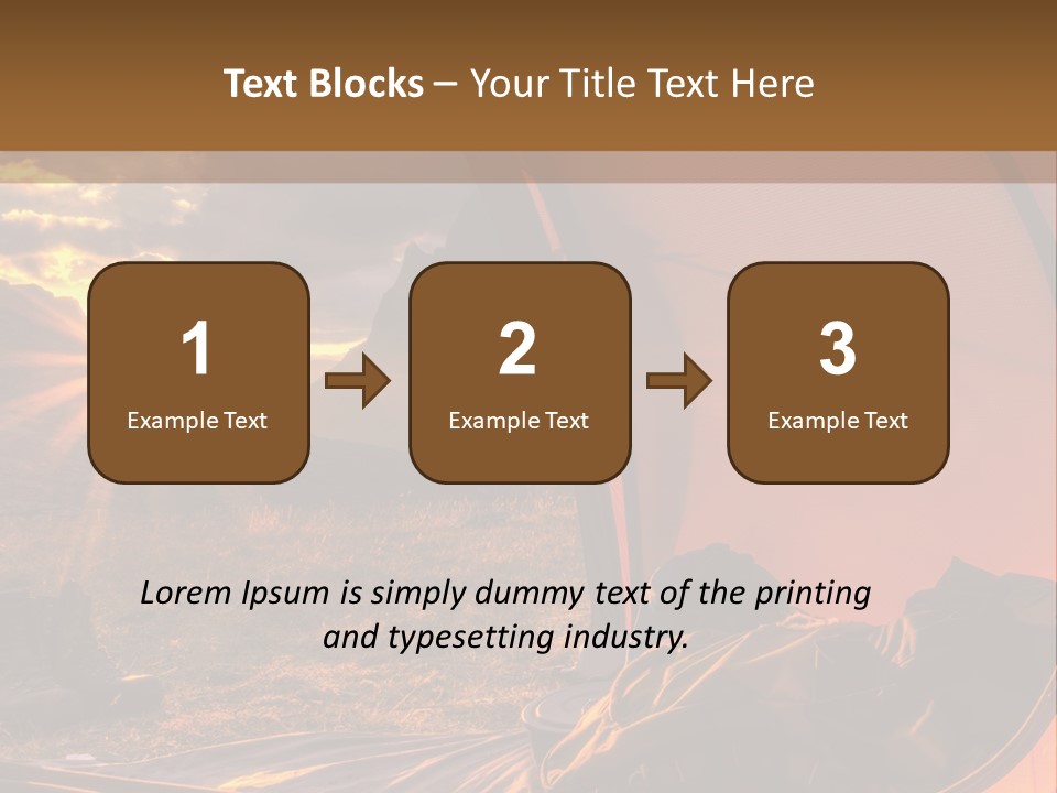 A Tent With The Sun Shining Through It PowerPoint Template