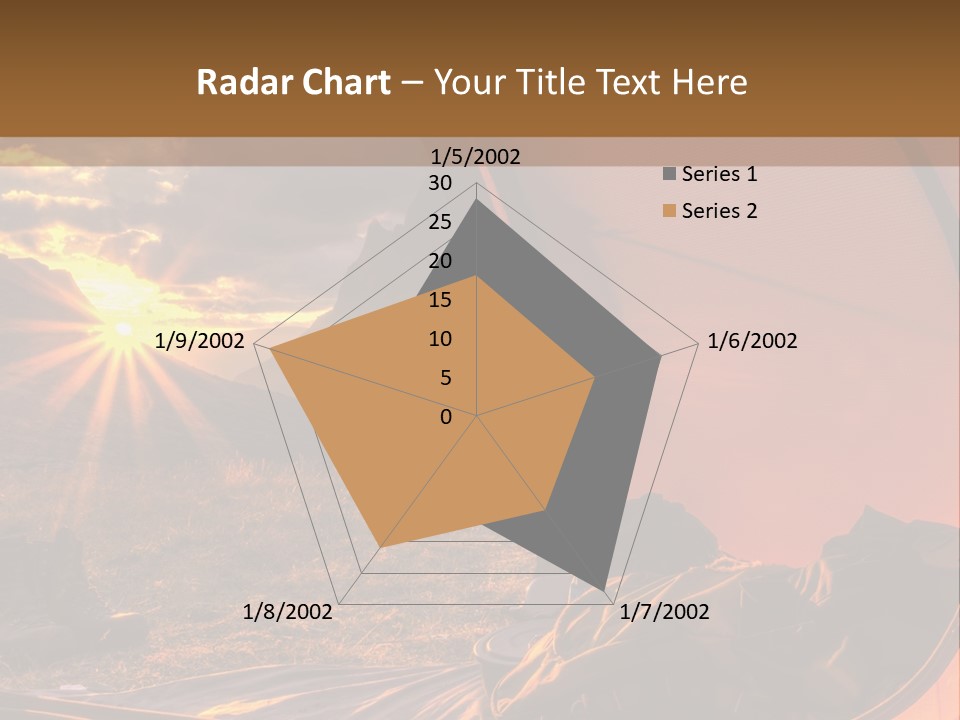 A Tent With The Sun Shining Through It PowerPoint Template