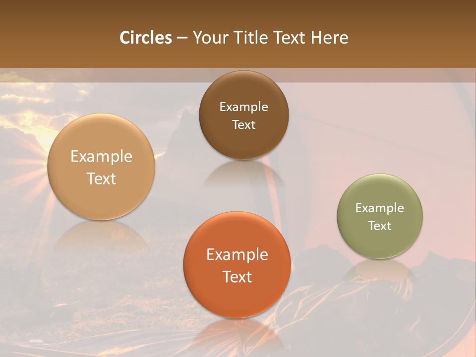 A Tent With The Sun Shining Through It PowerPoint Template