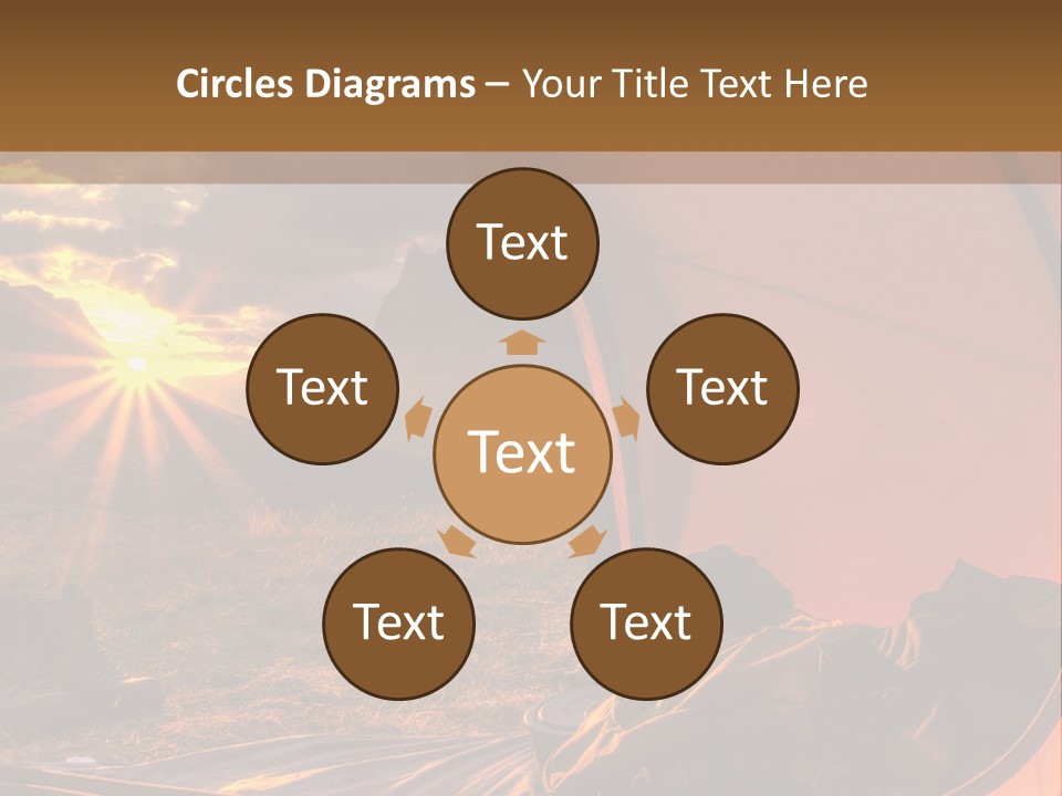A Tent With The Sun Shining Through It PowerPoint Template