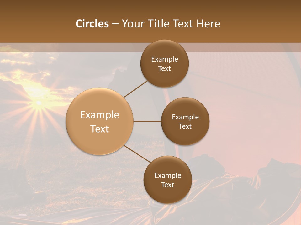 A Tent With The Sun Shining Through It PowerPoint Template