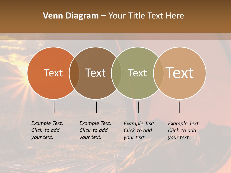 A Tent With The Sun Shining Through It PowerPoint Template