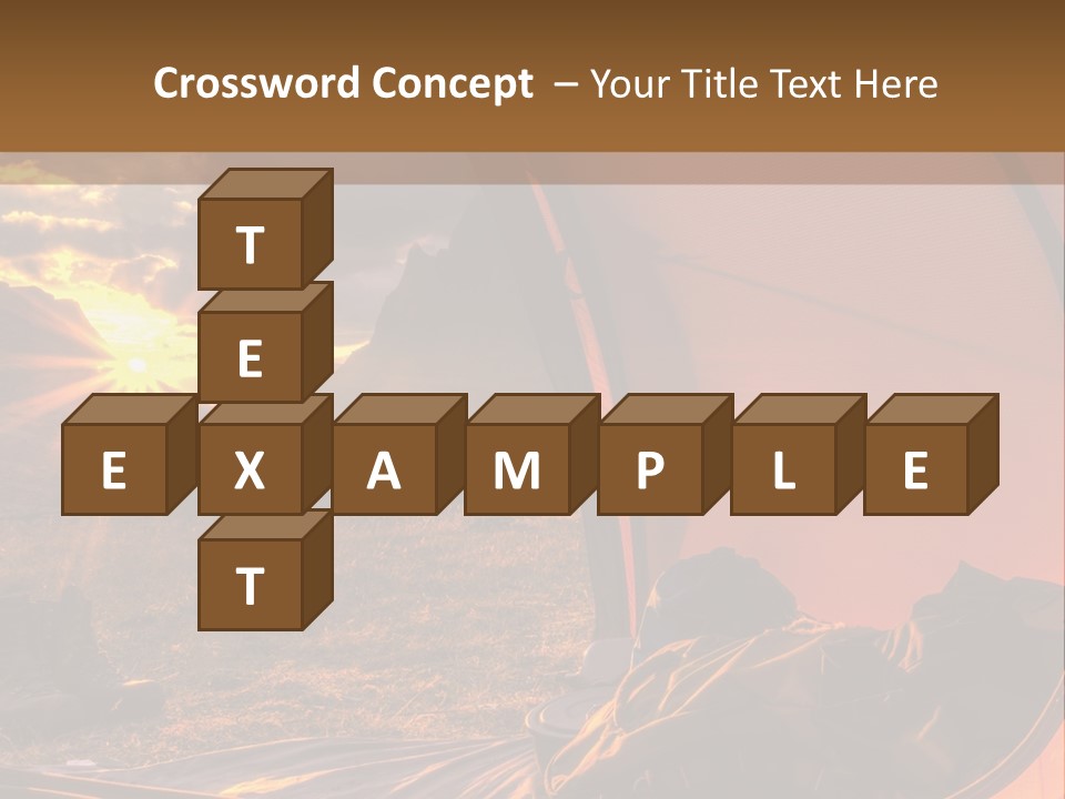 A Tent With The Sun Shining Through It PowerPoint Template