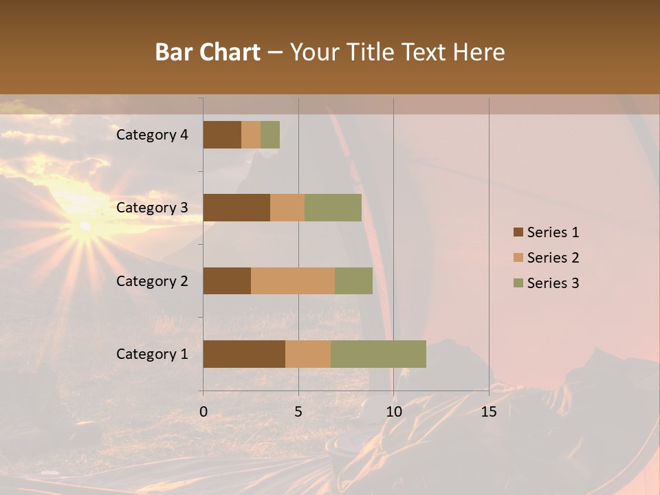 A Tent With The Sun Shining Through It PowerPoint Template