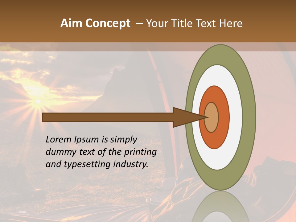 A Tent With The Sun Shining Through It PowerPoint Template