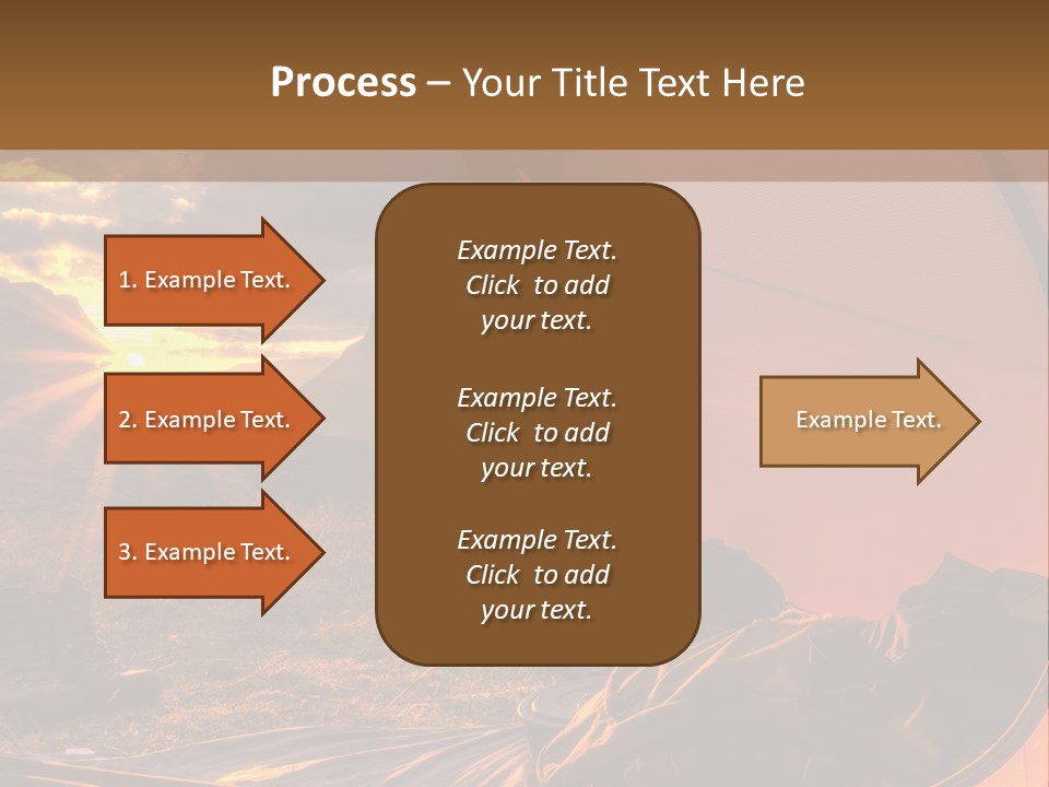 A Tent With The Sun Shining Through It PowerPoint Template