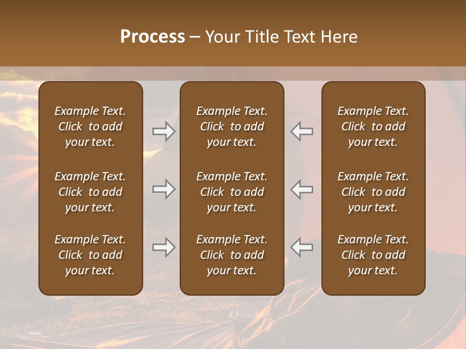 A Tent With The Sun Shining Through It PowerPoint Template