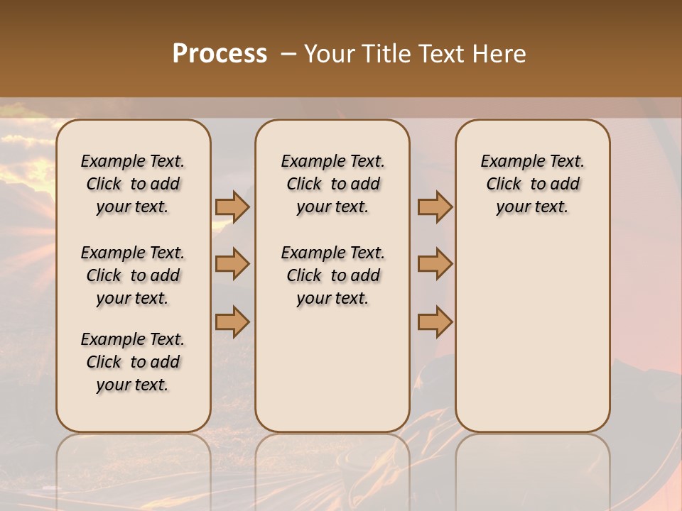 A Tent With The Sun Shining Through It PowerPoint Template