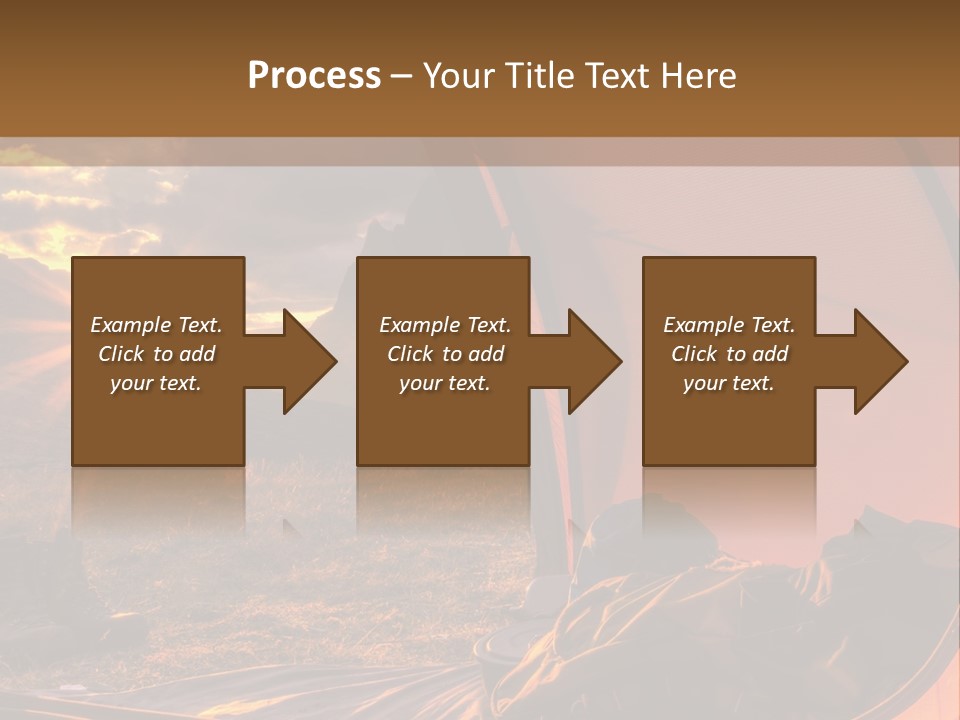 A Tent With The Sun Shining Through It PowerPoint Template