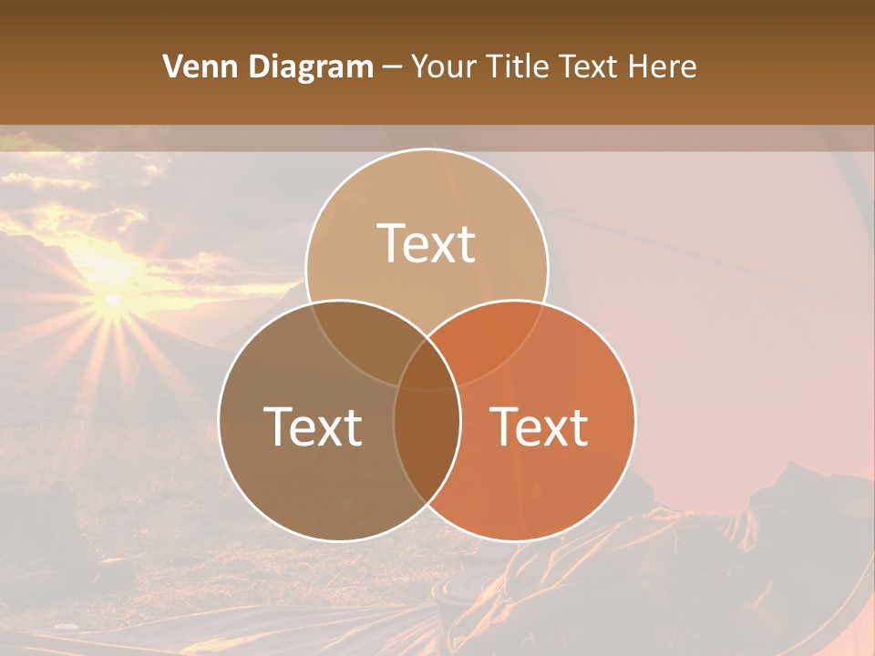 A Tent With The Sun Shining Through It PowerPoint Template